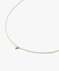 Lotus Necklace-18k Gold Vermeil / Lab Grown Sapphire / 16-18"