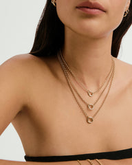 Rolo Chain Charm Necklace-14k Yellow Gold / 18 inches