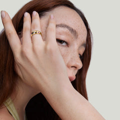 Toronto Mosaic Dôme Ring-14k Yellow Gold / Multi-Gemstone / 5