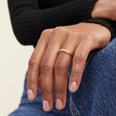Bold Diamond Half Eternity Ring-14k Yellow Gold / Natural Diamond / 9.5