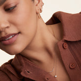 Pavé Diamond Wishbone Necklace-10k Yellow Gold / Natural Diamond / 15-17"