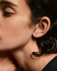 Mini Lotus Diamond Studs-10k Yellow Gold / Natural Diamond
