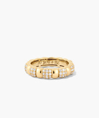 Pavé Diamond Soft Charlotte Ring-14k Yellow Gold / Natural Diamond / 9