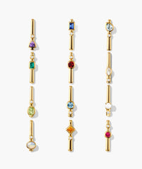 Puzzle Sliding Charm-18k Gold Vermeil / Garnet
