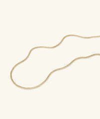 Curb Chain Necklace-14k Yellow Gold / 14-16 inches