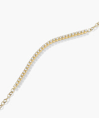 Diamond Half Tennis Bracelet-14k Yellow Gold / Natural Diamond / 6-7 inches