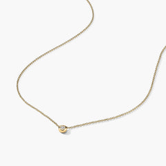 Diamond Necklace-14k Yellow Gold / Natural Diamond / 16-18 inches