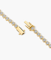 Micro-Pavé Diamond Rivière Bracelet-14k White Gold / Natural Diamond / 7 inches
