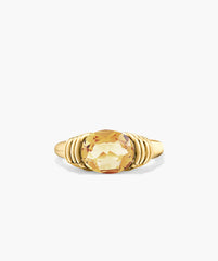 Heirloom Ring-14k Yellow Gold / Honey Quartz / 4