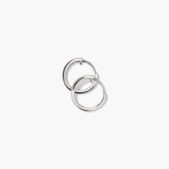 Easy Huggie Hoops-14k White Gold