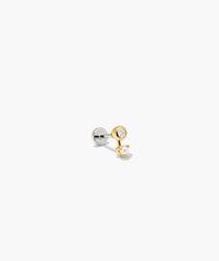 Piercing Studio - Lab Grown Diamond Pearl Drop Stud-14k Yellow Gold / Lab Grown Diamomd