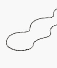 2.4mm Wheat Chain Necklace-Oxidized Sterling Silver / 20 inches