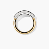 Mixed Tube Ring-Sterling Silver, 18k Gold Vermeil / 5