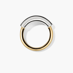 Mixed Tube Ring-Sterling Silver, 18k Gold Vermeil / 5