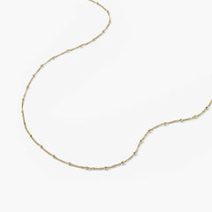 Spheres Chain Necklace-14k Yellow Gold / 16-18 inches