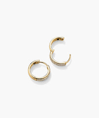 Bold Pavé Diamond Small Hoops-14k Yellow Gold / Natural Diamond