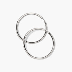 Tube Oversized Hoops-Sterling Silver