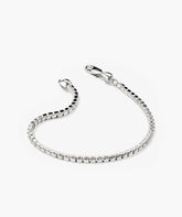Square Box Chain Bracelet-Sterling Silver / 7.5 inches