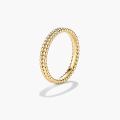 Duo Beaded Stacker Ring-18k Gold Vermeil / 5