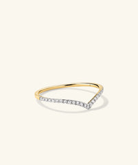 Wishbone Stacker Set-14k Yellow Gold / Natural Diamond / 5