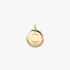 Zodiac Charm Pendant-14k Yellow Gold / Natural Diamond / Capricorn