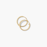 Beaded Small Hoops-10k Yellow Gold