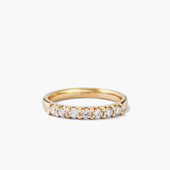 Bold Diamond Half Eternity Ring-14k Yellow Gold / Natural Diamond / 9.5