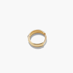Single Bold Huggie Hoop-10k Yellow Gold