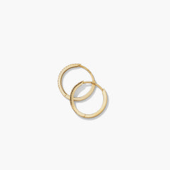 Pavé Diamond Small Hoops-14k Yellow Gold / Natural Diamond