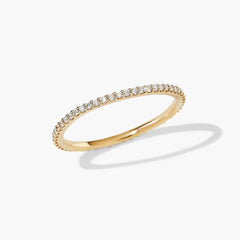 Slim Diamond Eternity Band-14k Yellow Gold / Natural Diamond / 5