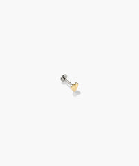 Piercing Studio - Mini Heart Flat Back Stud-14k Yellow Gold