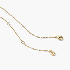Diamond Necklace-14k Yellow Gold / Natural Diamond / 16-18 inches