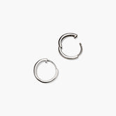 Easy Huggie Hoops-14k White Gold