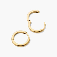 Tube Medium Hoops-18k Gold Vermeil