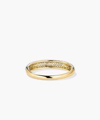Pavé Diamond Thin Dôme Ring-14k Yellow Gold / Natural Diamond / 4