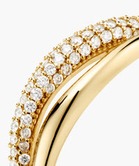 Open Dôme Pavé Ring-14k Yellow Salmon Gold / Lab Grown Diamond / 4