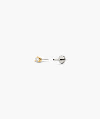 Single Baby Diamond Stud-14k Yellow Gold / Natural Diamond / Flat Back