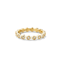 Gemstone Charlotte Stacker Set-18k Gold Vermeil, Cream Enamel / 4 / 4