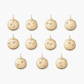 Zodiac Charm Pendant-14k Yellow Gold / Natural Diamond / Capricorn