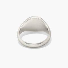 Bold Round Signet Ring-Sterling Silver / 11
