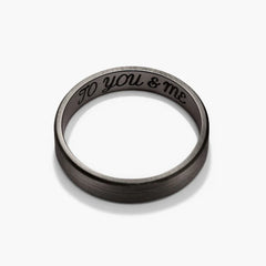 4mm Smooth Band-Black Titanium / 7