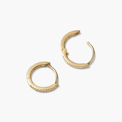 Pavé Diamond Huggie Hoops-14k Yellow Gold / Natural Diamond