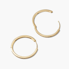 Pavé Diamond Large Hoops-14k Yellow Gold / Natural Diamond
