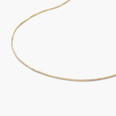 Baby Box Chain Necklace-14k Yellow Gold / 16-18 inches