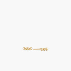 Spheres Bar Studs-14k Yellow Gold