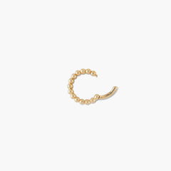 Cartilage Beaded Mini Hoop-14k Yellow Gold