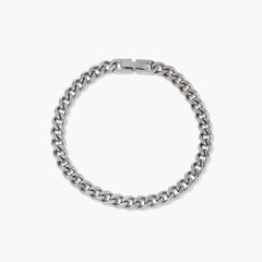 5mm Curb Chain Bracelet-Titanium / 8 inches