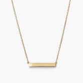 Engravable Bar Necklace-14k Yellow Gold / 16-18 inches