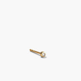 Single Tiny Diamond Stud-14k Yellow Gold / Natural Diamond / Butterfly Back