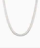 Bold Herringbone Chain Necklace-Sterling Silver / 20 inches
